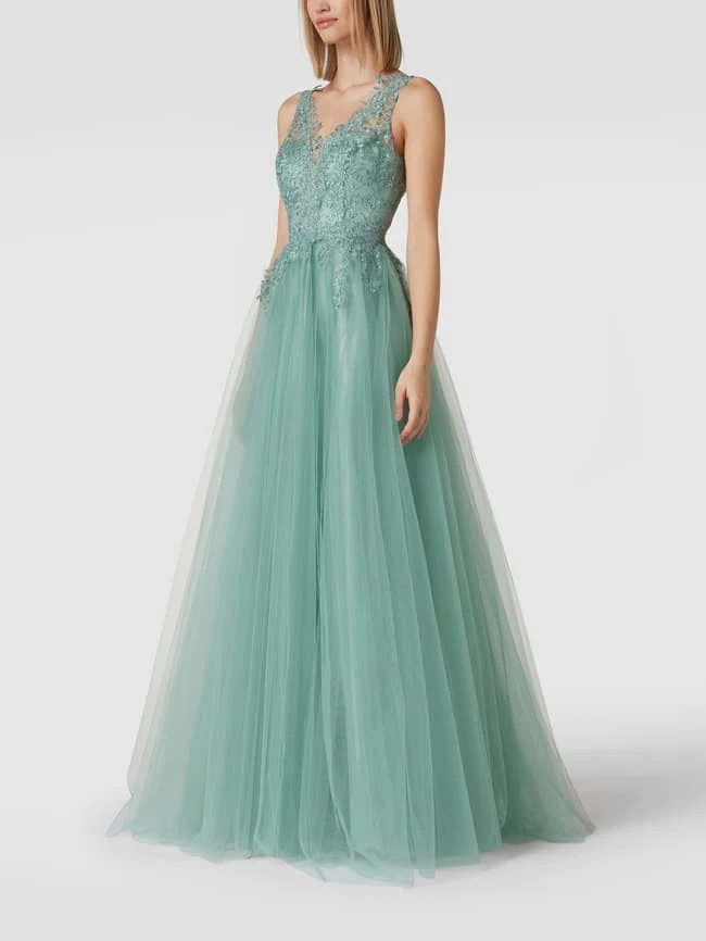 TROYDEN COLLECTION Abendkleid Mit Floralen Stickereien - Mint 6 TROYDEN COLLECTION Abendkleid Mit Floralen Stickereien - Mint – Bild 4