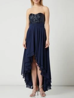 Paradi Corsagenkleid Mit Pailletten-Applikationen - Dunkelblau