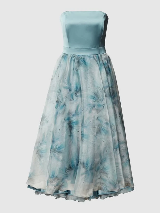 Swing Cocktailkleid Mit Floralem Muster - Bleu 4 Swing Cocktailkleid Mit Floralem Muster - Bleu – Bild 2