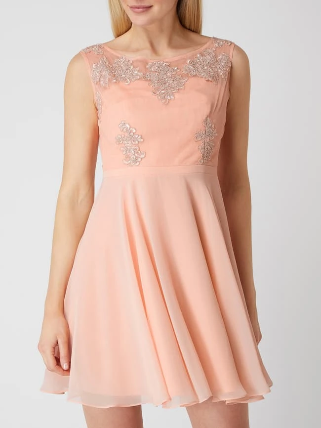 Paradi Cocktailkleid Aus Mesh Und Chiffon - Rosé 6 Paradi Cocktailkleid Aus Mesh Und Chiffon - Rosé – Bild 4