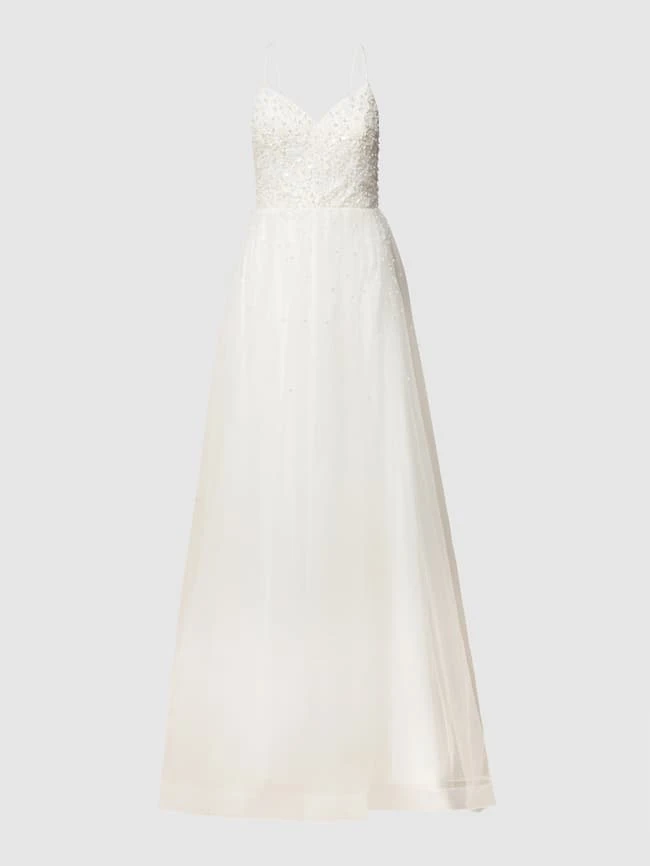 Laona Abendkleid Mit Pailletten Und Zierperlen - Offwhite 4 Laona Abendkleid Mit Pailletten Und Zierperlen - Offwhite – Bild 2