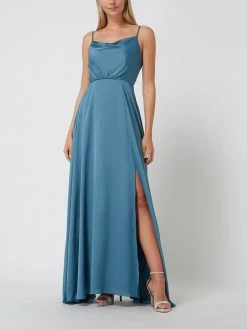 Jake*s Cocktail Abendkleid Aus Satin - Smaragdgrün Meliert