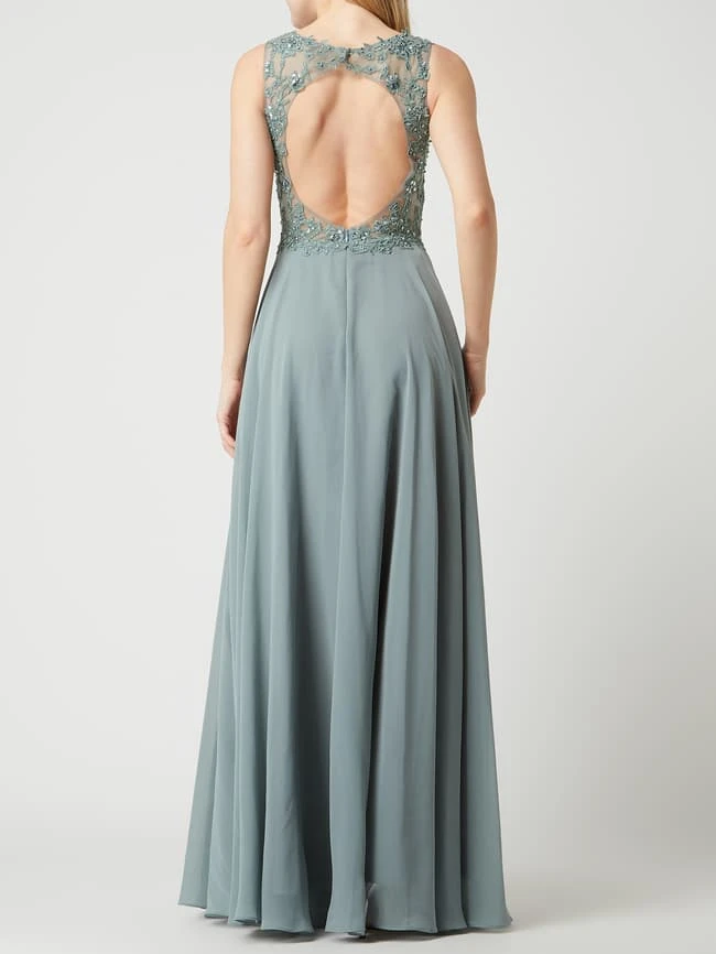 Unique Abendkleid Aus Tüll Und Chiffon - Schilf 7 Unique Abendkleid Aus Tüll Und Chiffon - Schilf – Bild 5