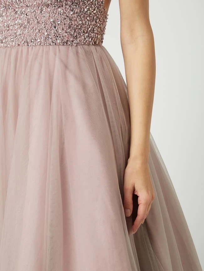 Unique Abendkleid Mit Zierperlenbesatz - Mauve 7 Unique Abendkleid Mit Zierperlenbesatz - Mauve – Bild 5