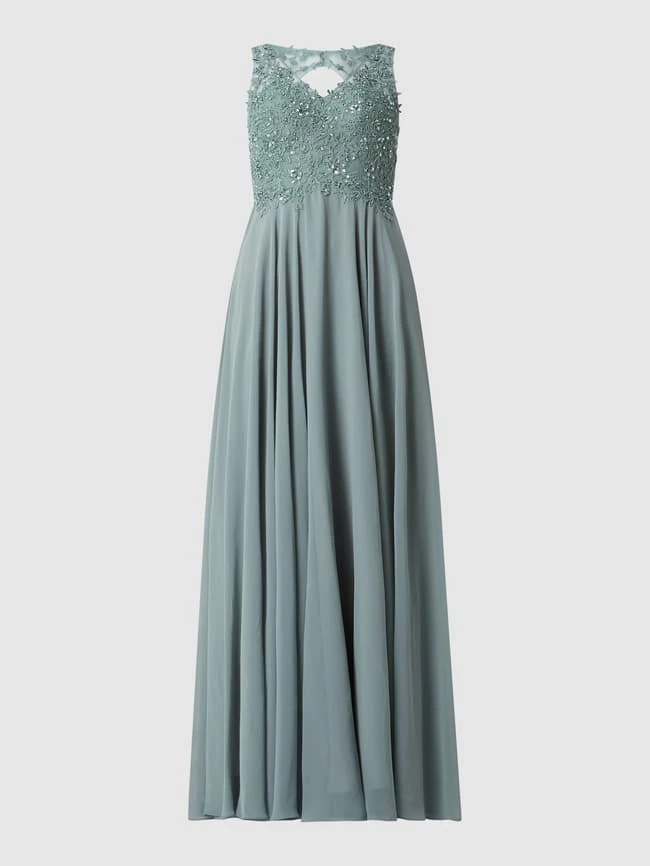Unique Abendkleid Aus Tüll Und Chiffon - Schilf 4 Unique Abendkleid Aus Tüll Und Chiffon - Schilf – Bild 2
