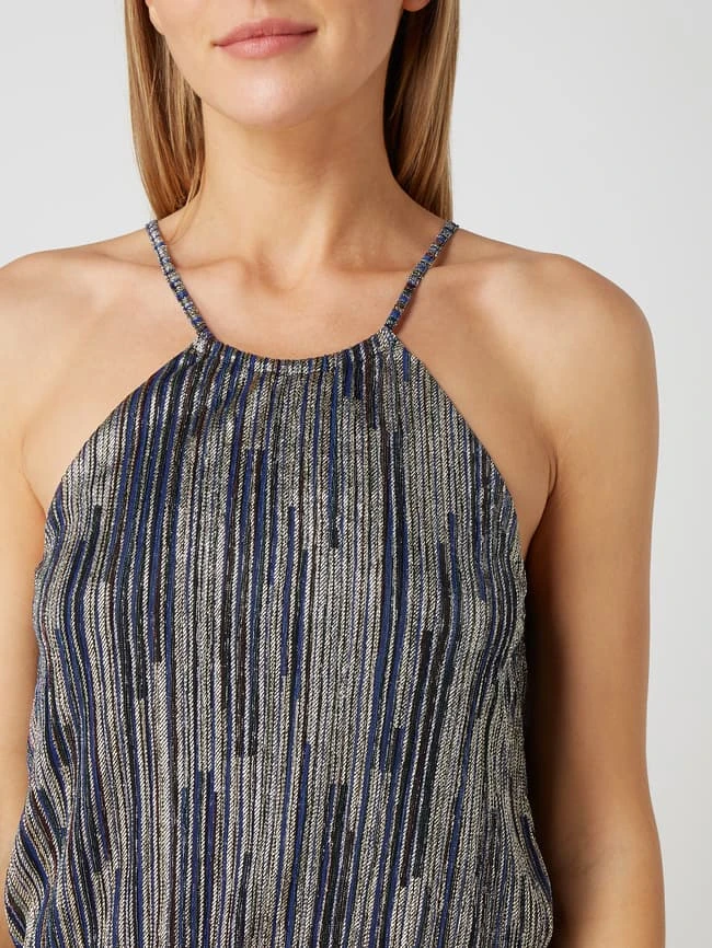 Swing Abendkleid Mit Effektgarn - Marineblau 5 Swing Abendkleid Mit Effektgarn - Marineblau – Bild 3