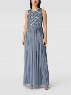 LACE & BEADS Abendkleid Mit Paillettenbesatz - Bleu