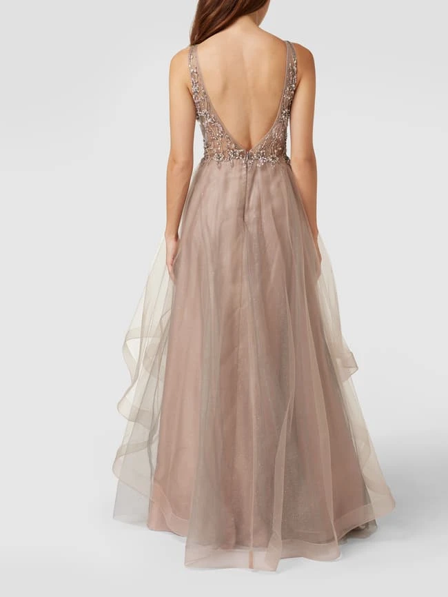 Unique Abendkleid Mit Ziersteinen Und Glitter-Effekt - Taupe 7 Unique Abendkleid Mit Ziersteinen Und Glitter-Effekt - Taupe – Bild 5