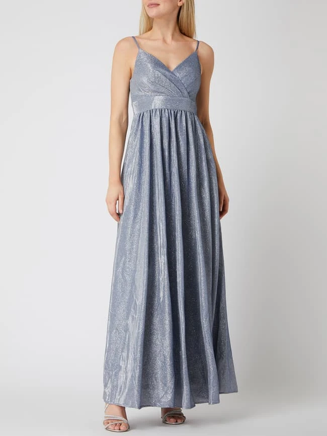 Swing Abendkleid Mit Glitter-Effekt - Rauchblau 3 Swing Abendkleid Mit Glitter-Effekt - Rauchblau