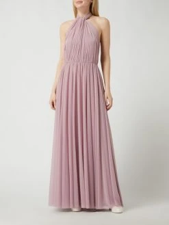 V.M. Abendkleid Aus Chiffon Mit Neckholder - Mauve