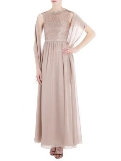 Unique Abendkleid Mit Oberteil Aus Floraler Spitze - Taupe -LAONA-shop f7b71ec2 fb72 4b4b 89e9 8ff5ee30175e